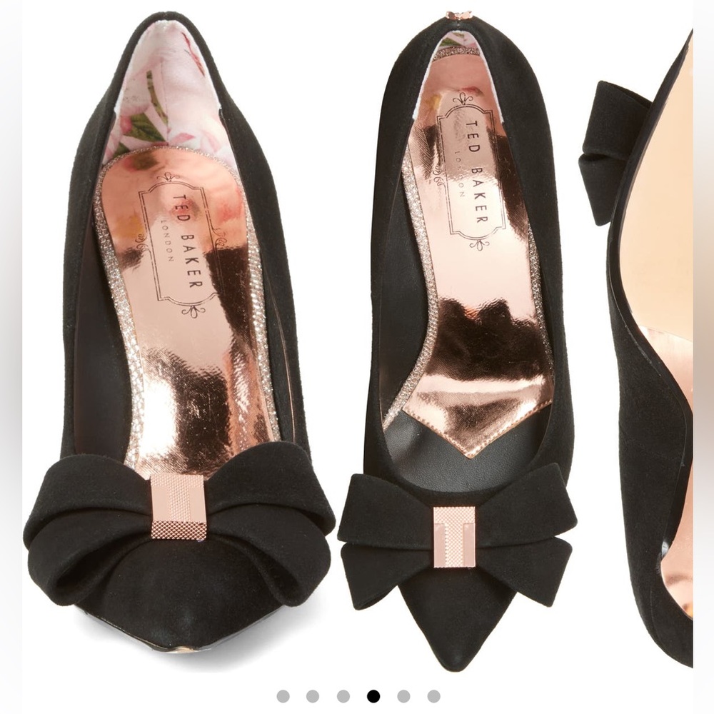 Ted baker bow heels- black, never worn outside